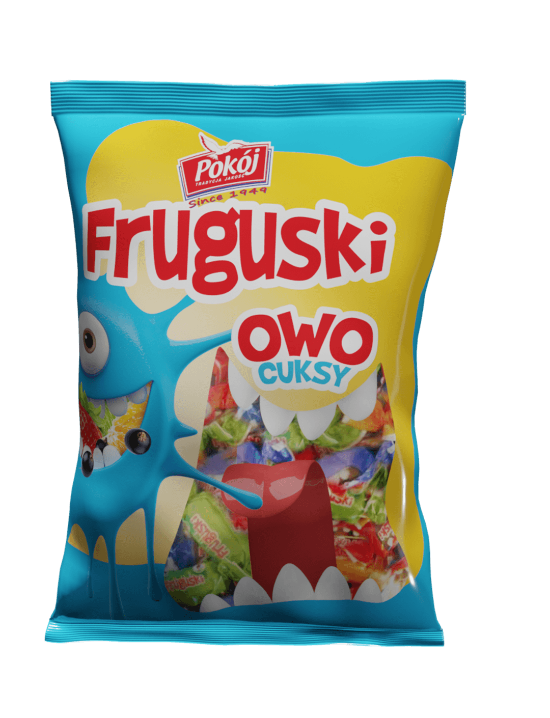 Cukierki Fruguski Owocuksy w opakowaniu worek Spółdzielnia POKÓJ