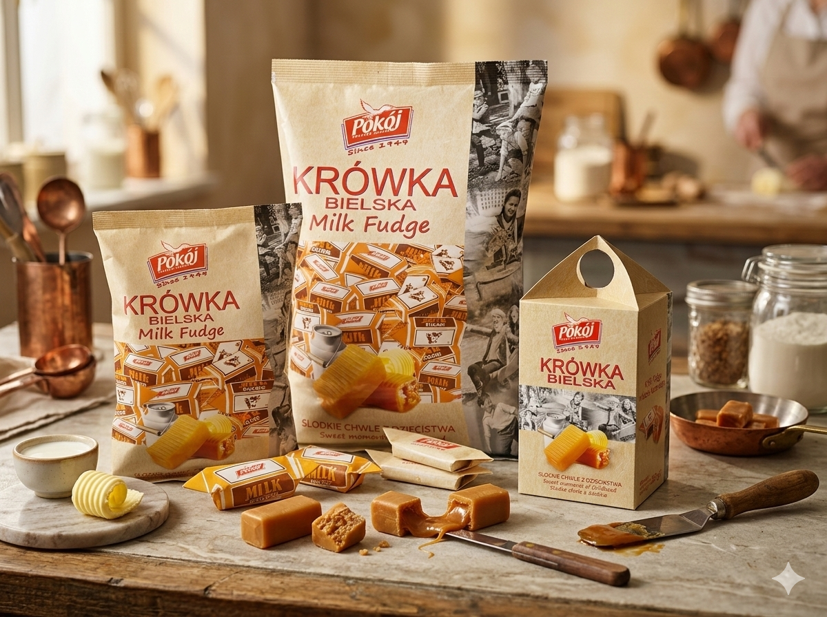Krówka Bielska Retro – tradycyjne krówki mleczne z masłem, Spółdzielnia POKÓJ
