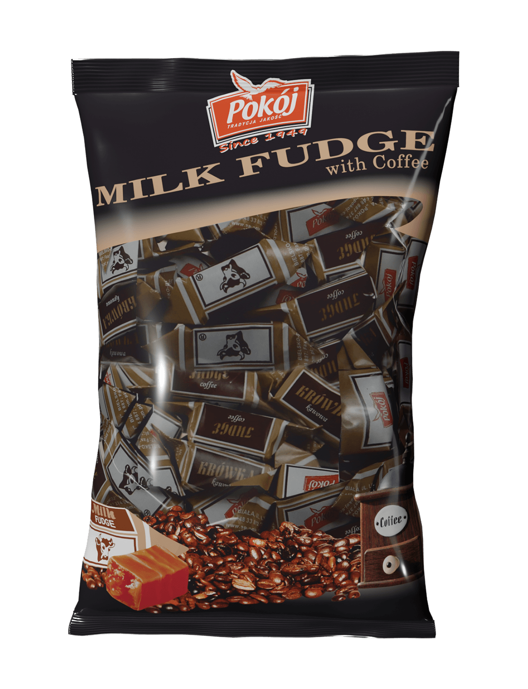 Krówka Bielska smakowa kawowa – krówki mleczne o smaku kawy Spółdzielni POKÓJ